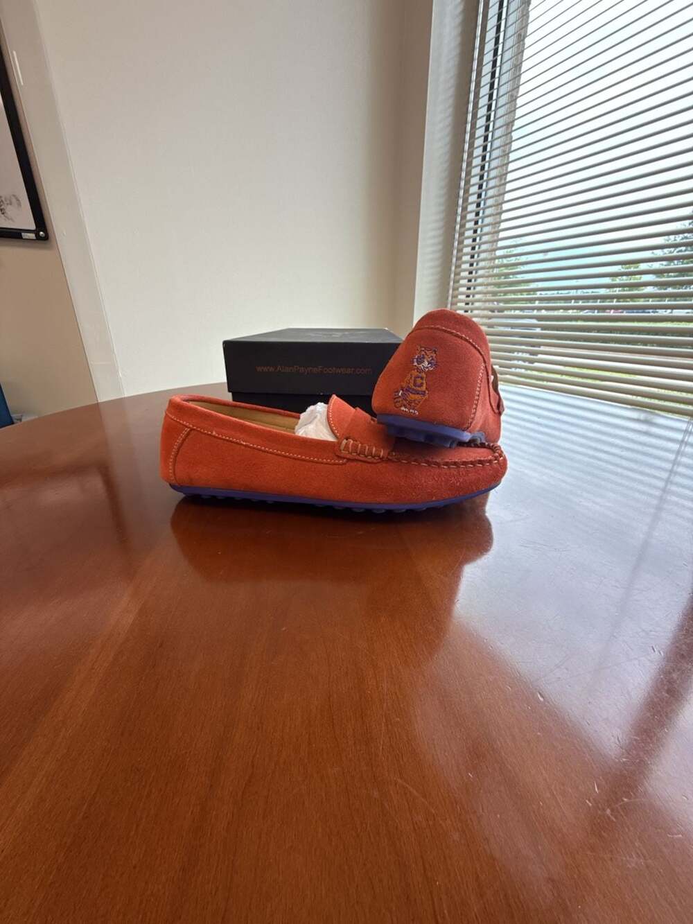 Alan Payne Hubert Clemson Tiger Suede Driving Moccasins